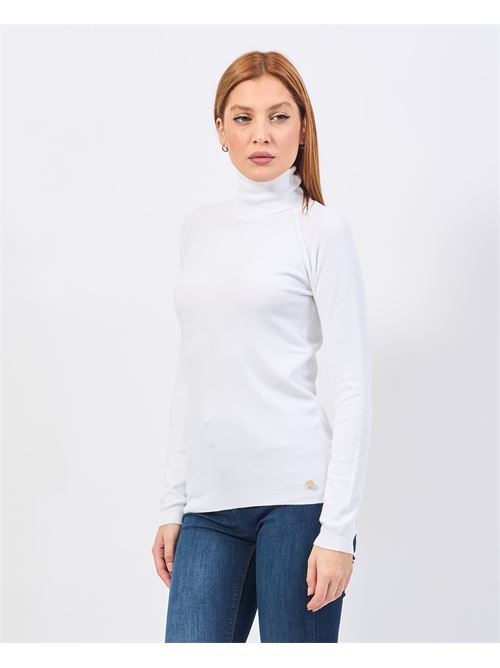 Pull col roulé Mademoiselle du monde MADEMOISELLE DU MONDE | F74-5055BIANCO